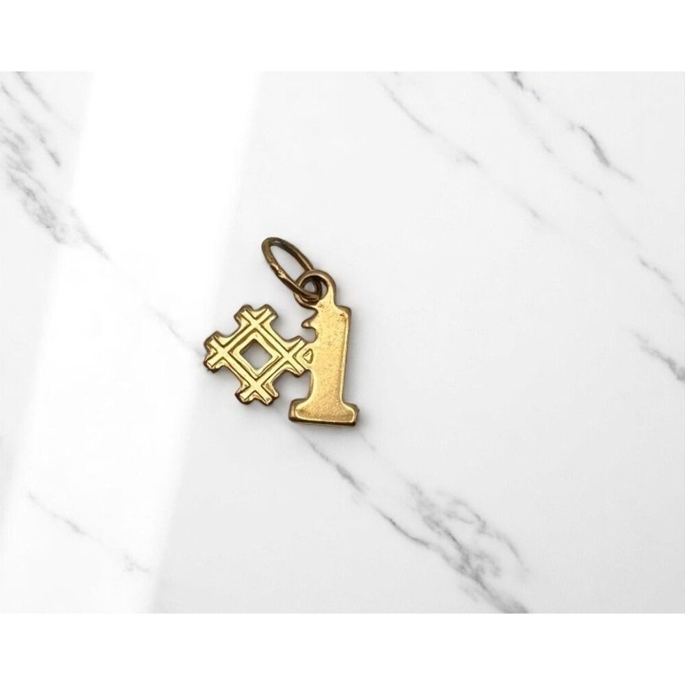 #1 Gold Tone Charm Mini Pendant Avon Fashion Jewelry